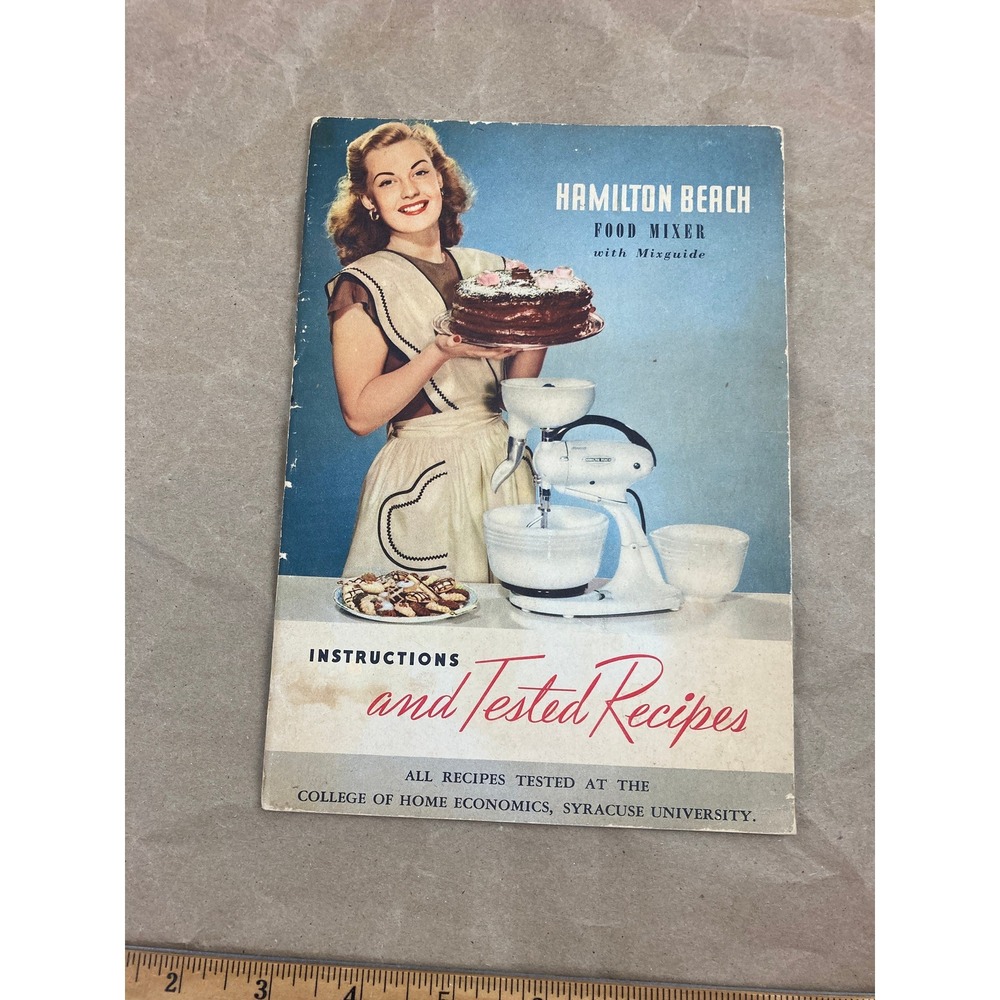 1948 Hamilton Beach Food Mixer Use and Recipe Cookbook